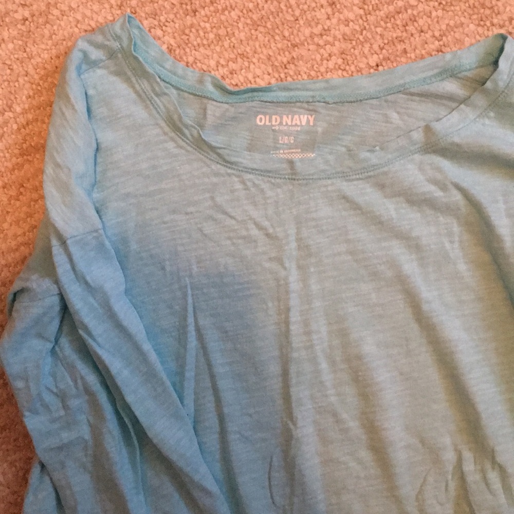 Old Navy 3/4 shirt teal. Sea foam. Great condition - Picture 2 of 2